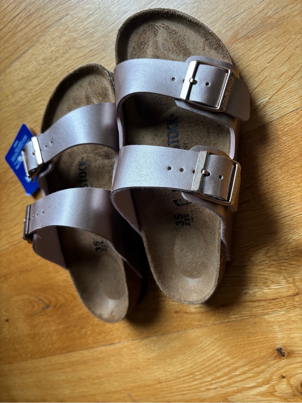 Birkenstock Kids Two-Buckle Sandals in Rose Gold